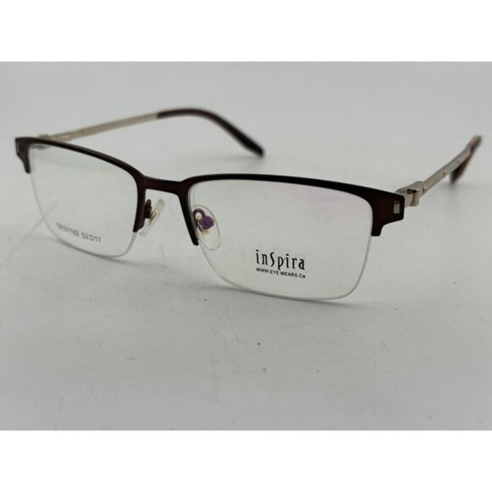 INSPIRA EYEWEAR - T8101102 C3 52-17-138 Silver & Black Metal Eyeglass Frames